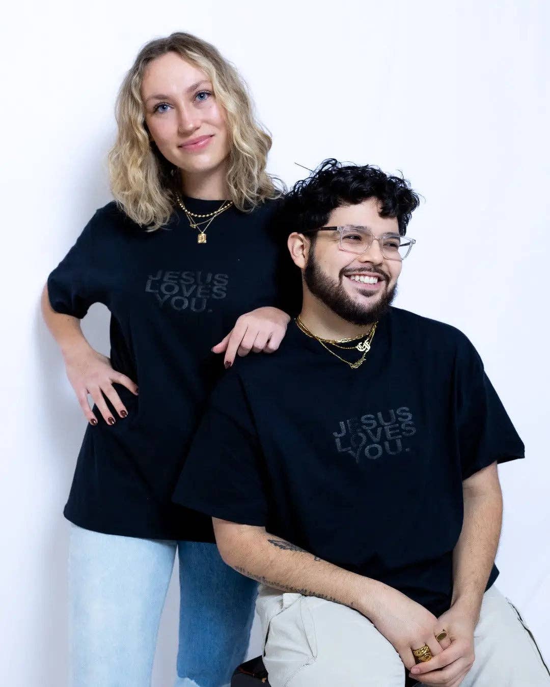 3-D Jesus Loves You Tee