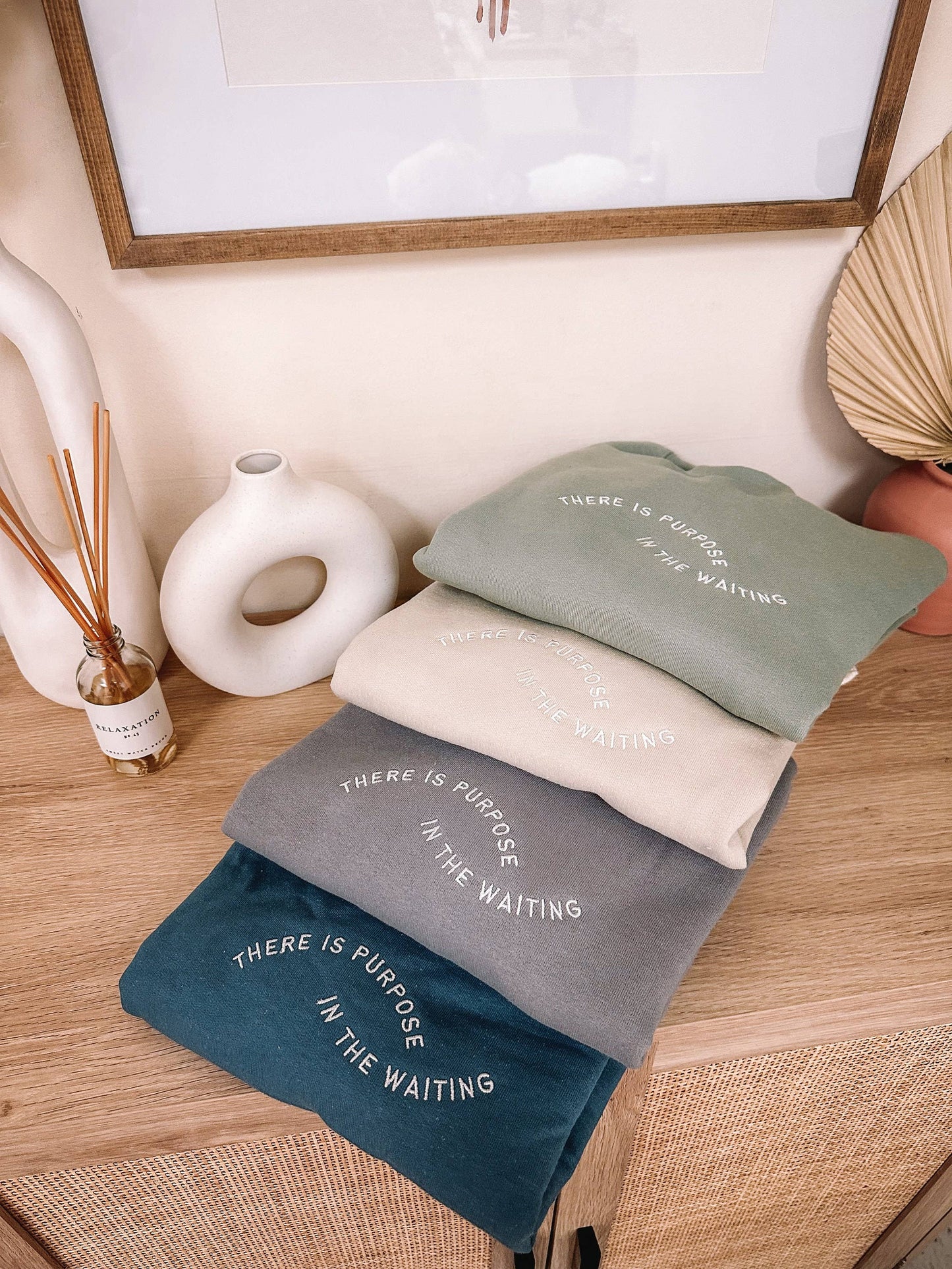 There Is Purpose In The Waiting Embroidered Sweatshirt