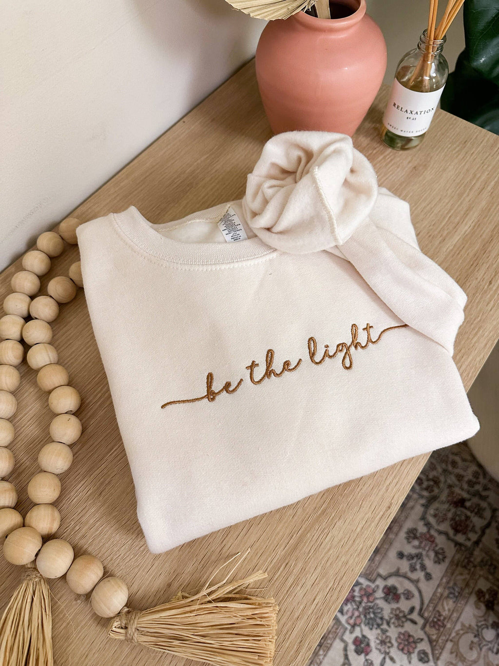 Be The Light Embroidered Sweatshirt