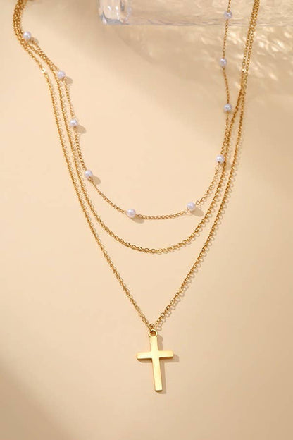 TRIO CROSS NECKLACE