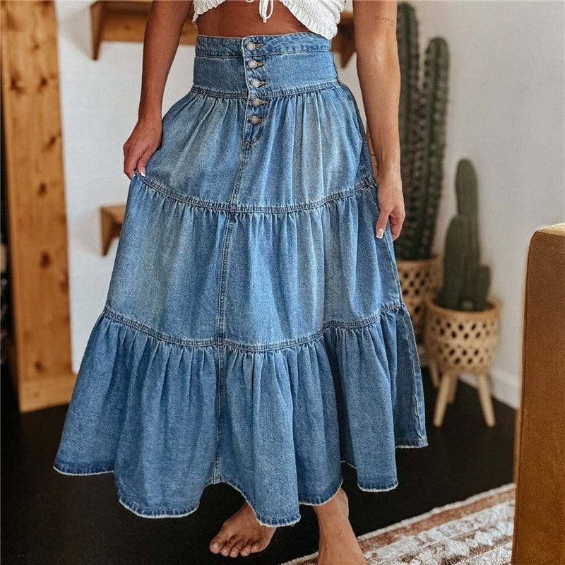A-Line Denim Skirt