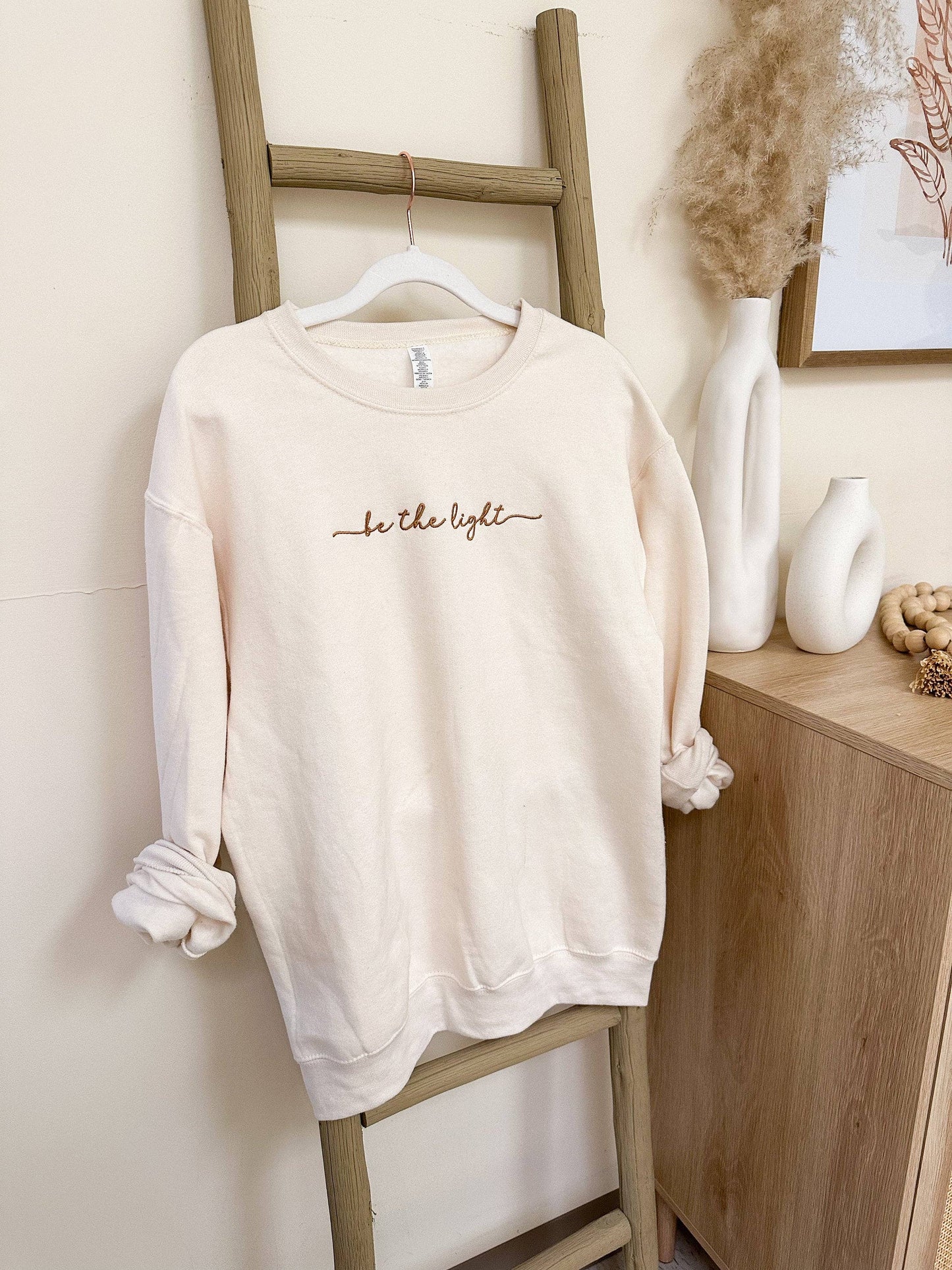 Be The Light Embroidered Sweatshirt