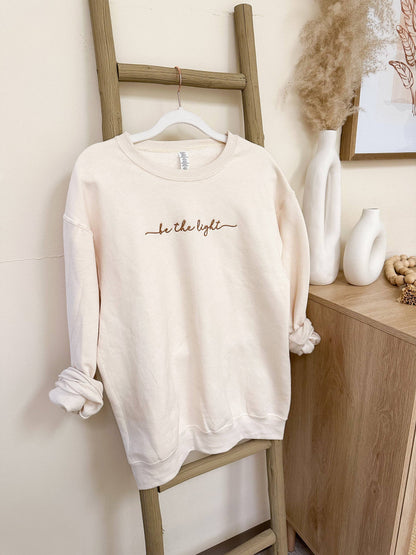 Be The Light Embroidered Sweatshirt