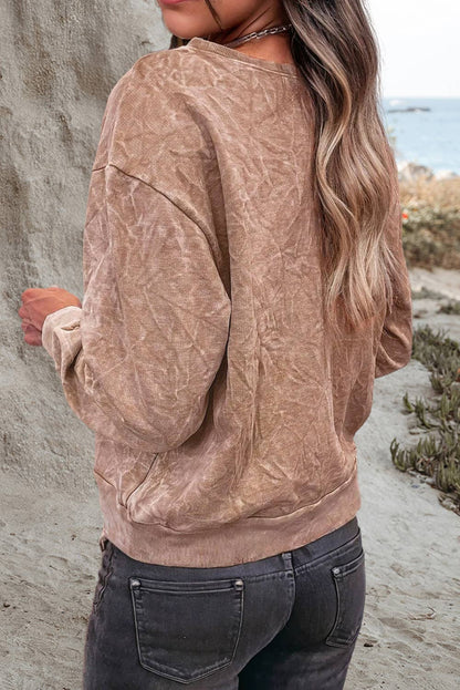 Saved by grace Embroidery Mineral Wash Sweatshirt